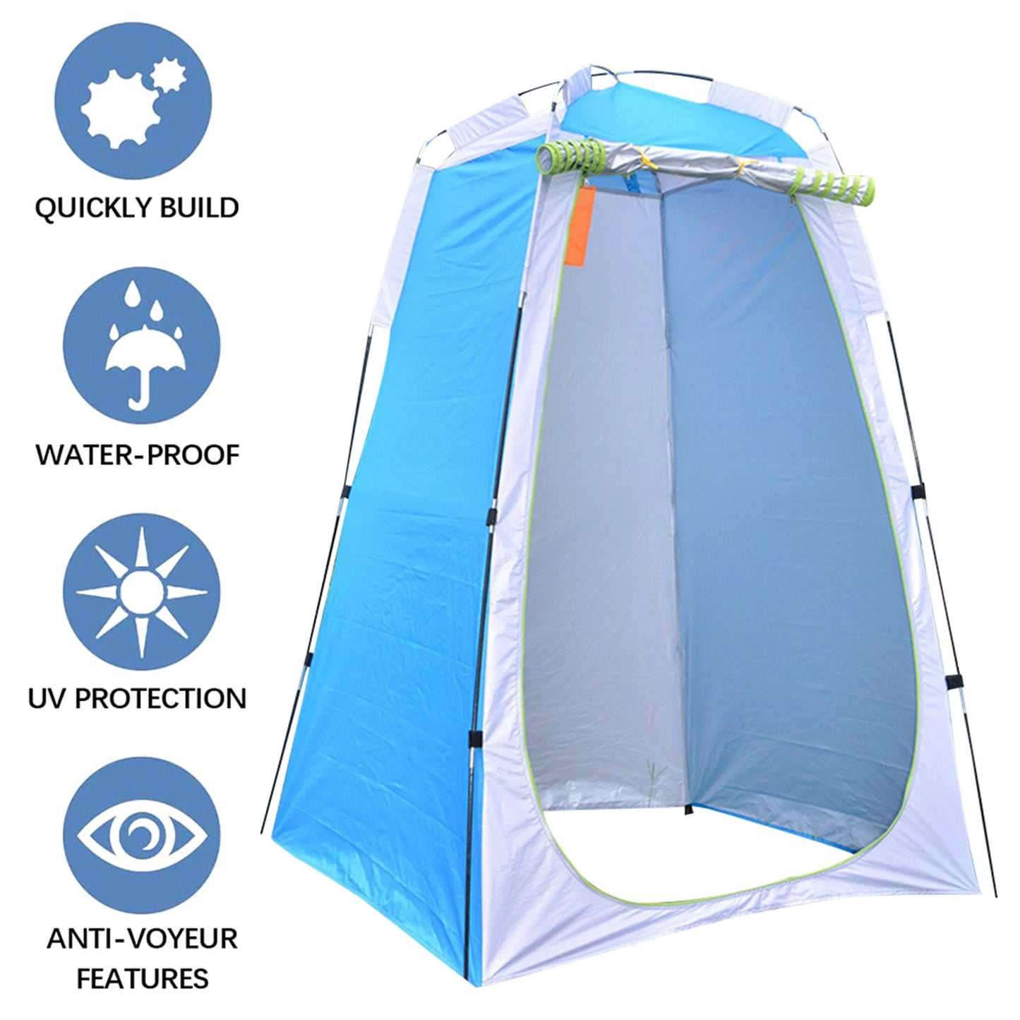 Easy Set Up Portable Outdoor Shower Tent Camp Toilet Rain Shelter for Camping and Beach Portable Pop Up Privacy Tent Camping