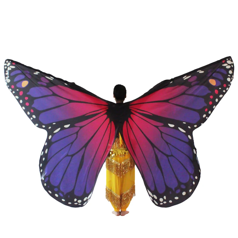 Belly Dance Butterfly Wings Kids Performance Stage Wear Women Dancer Clothes Adult Bellydance Costume Wings Cosplay Moveable