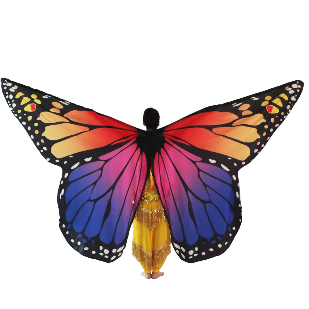 Belly Dance Butterfly Wings Kids Performance Stage Wear Women Dancer Clothes Adult Bellydance Costume Wings Cosplay Moveable