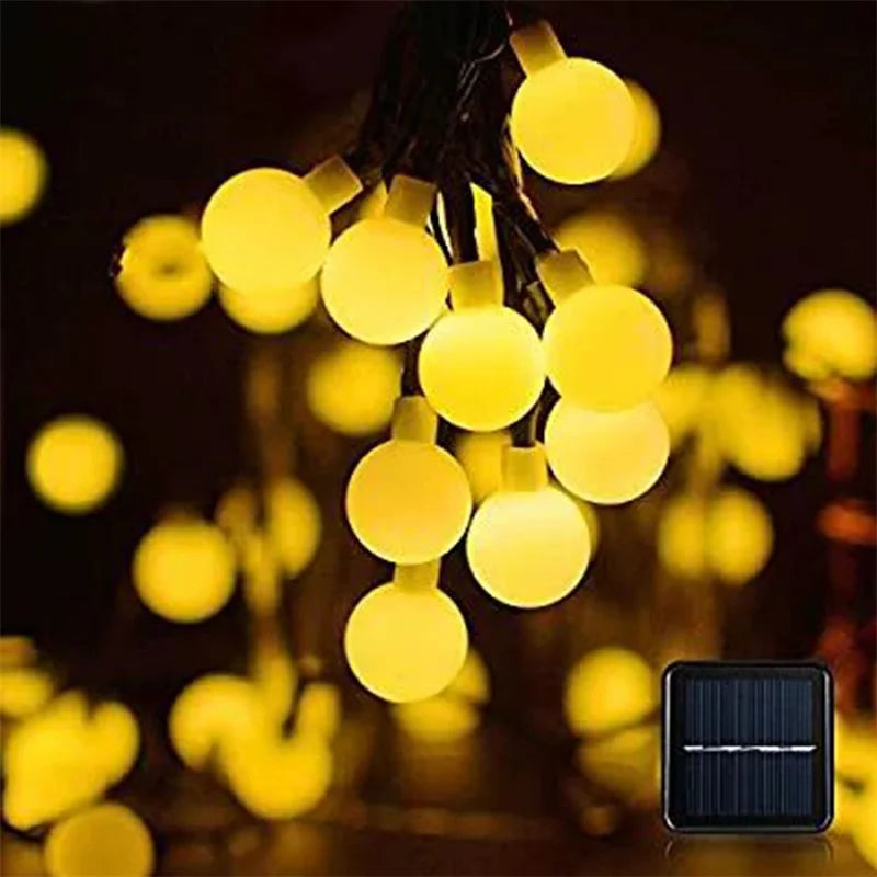 1Pack Solar String Light Garden Solar Globe Fairy Lights 8 Modes Waterproof For Garden Christmas Outdoor Wedding Decor Lights