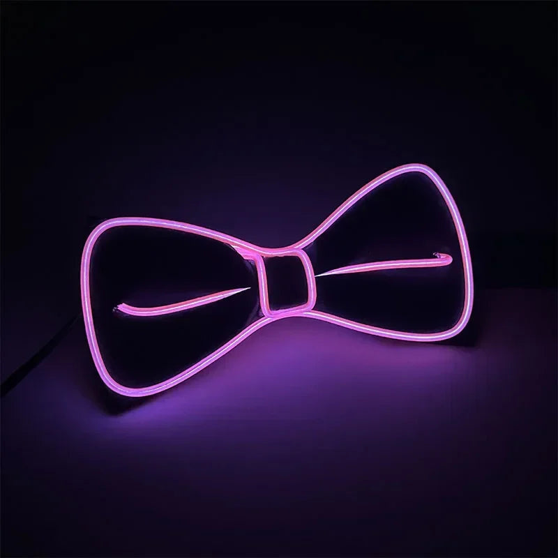 NEW Party Supplies Suspenders with Bow Tie LED Lights Woman Hangers for Men Wedding Party Accessories Glow-in-the-dark SD01