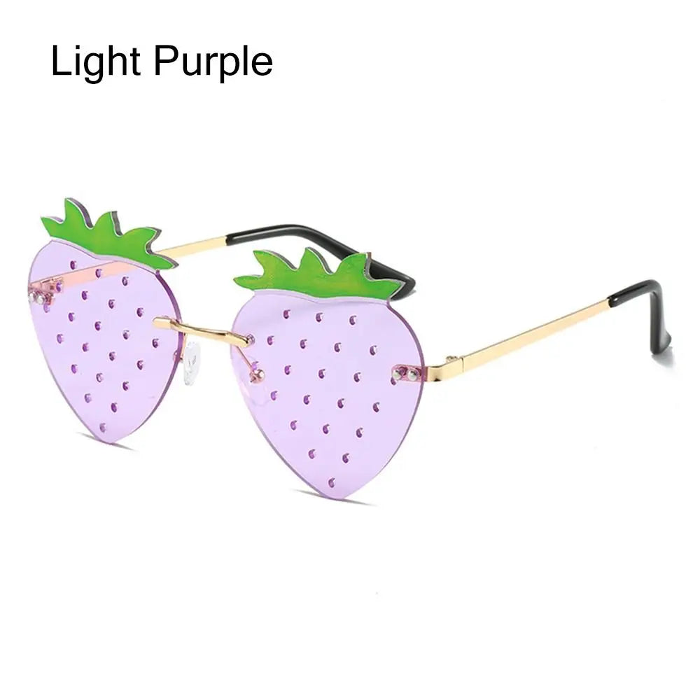 Unique Strawberry Sunglasses for Women Men Hip Hop Rave Party Eyewear Festival Sun Glasses Street Snap Christmas Decorations