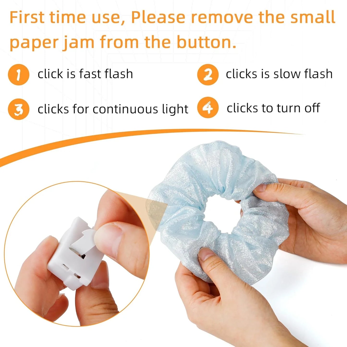 1/10pcs LED Hair Scrunchy Girl Women Light Up Hair Bands Birthday Party Hair Ties Glowing Scrunchies Headwear Hair Accessories