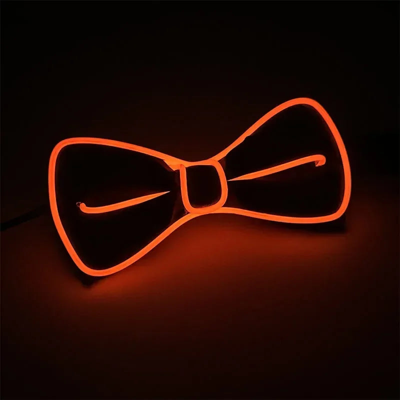 NEW Party Supplies Suspenders with Bow Tie LED Lights Woman Hangers for Men Wedding Party Accessories Glow-in-the-dark SD01