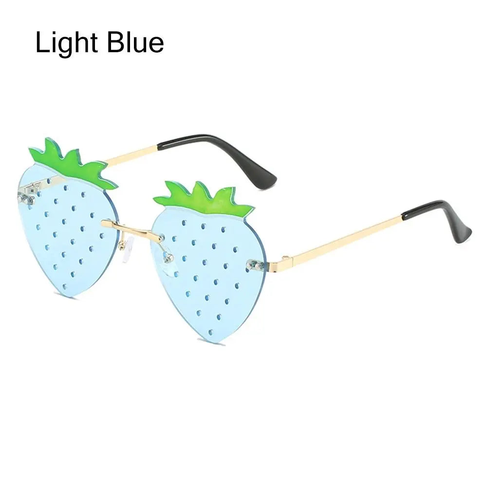 Unique Strawberry Sunglasses for Women Men Hip Hop Rave Party Eyewear Festival Sun Glasses Street Snap Christmas Decorations