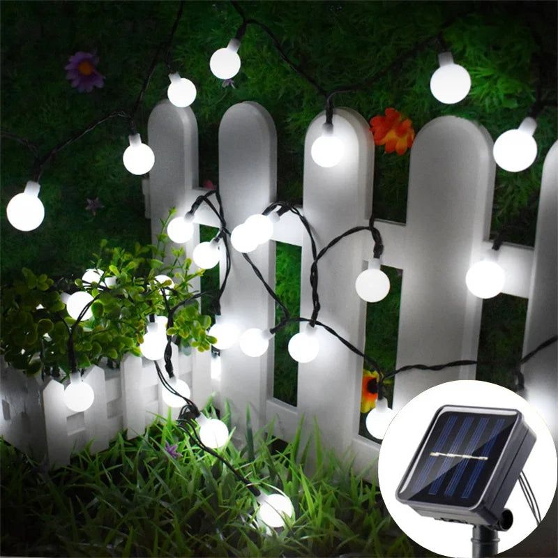 100LED Ball Garland Fairy Lights String Outdoor Lamp Christmas Lights Holiday Party Decoration Solar Light Outdoor Xmas