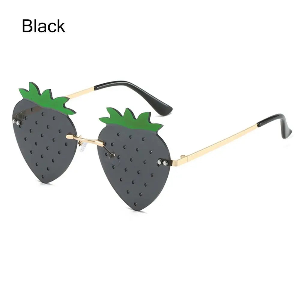 Unique Strawberry Sunglasses for Women Men Hip Hop Rave Party Eyewear Festival Sun Glasses Street Snap Christmas Decorations