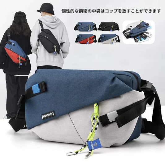 High Quality Nylon Panelled Waist Packs New Brand Unisex Chest Pack Casual Outdoor Travel Crossbody Bag Men Wasit Belt Bags