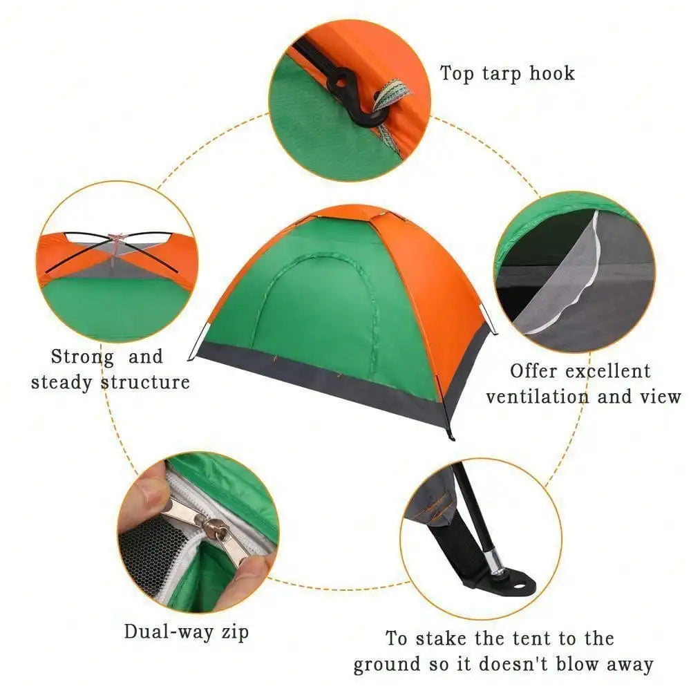 Camping Tent 2 Person Waterproof Outdoor Hiking Family Canopy Tents